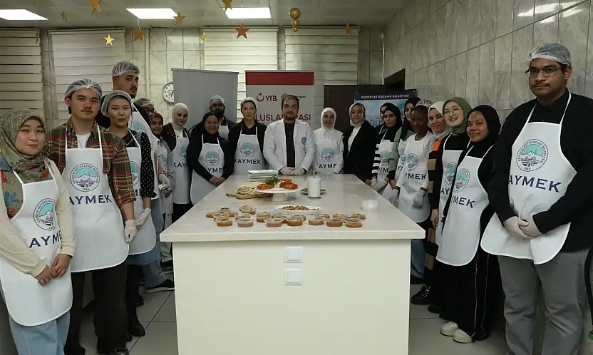 KAYMEK'ten yabancı öğrencilere Kayseri mutfağı dersi