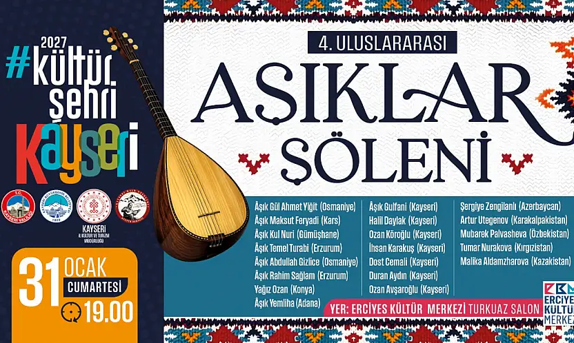 Kayseri'de 4. Uluslararası aşıklar şöleni