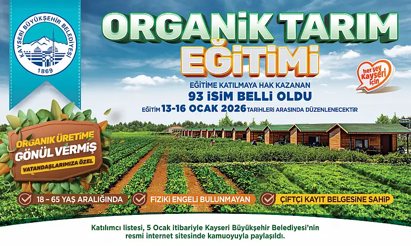 Organik Tarım Eğitimine 93 Kişi Seçildi