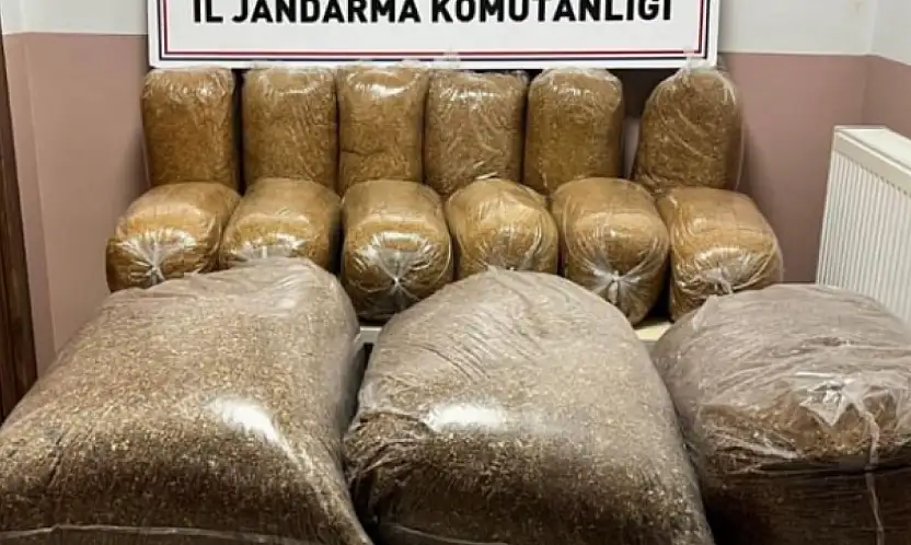 Pınarbaşı'nda 600 Kilo kaçak tütün ele geçirildi