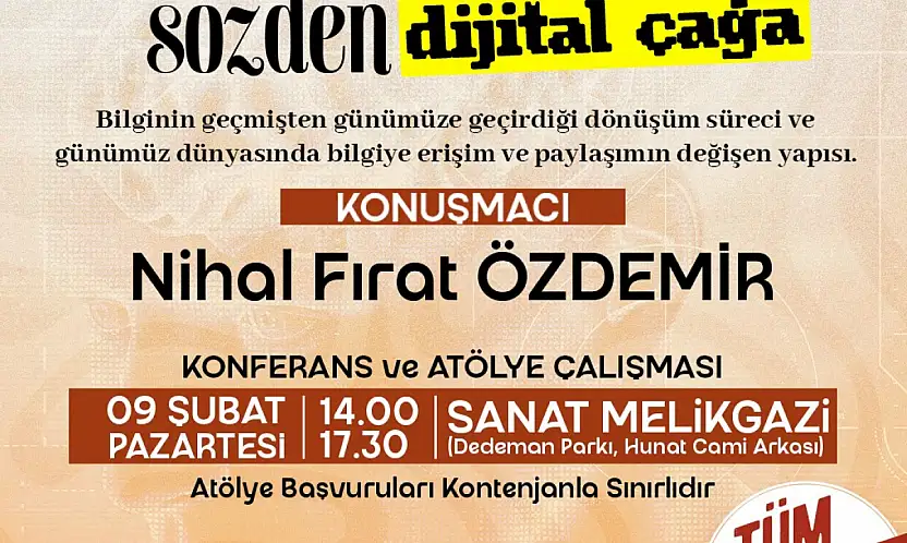 Sanat Melikgazi'de konferans ve atölye bir arada