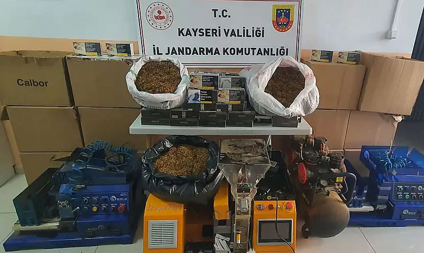 Tomarza'da Kaçak Tütün Baskını
